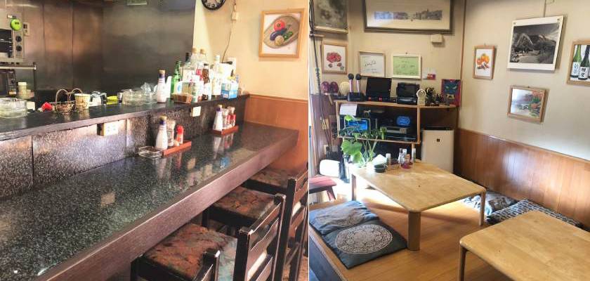 カウンター席とお座敷の画像